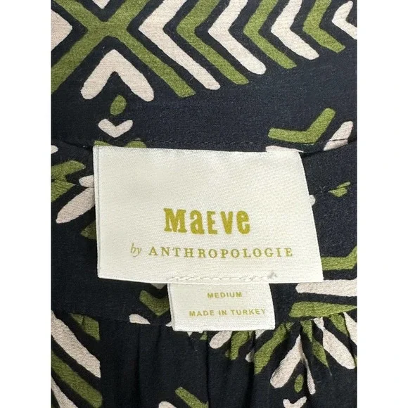 Maeve by Anthropologie Women's Short Sleeve Printed Top Size Medium - Picture 6 of 7